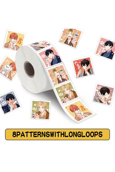 Choice 500PCS/Roll Cartoon Anime GIVEN Gift Sealing Stickers Graffiti Stickers for Bicycle Hand Account ...