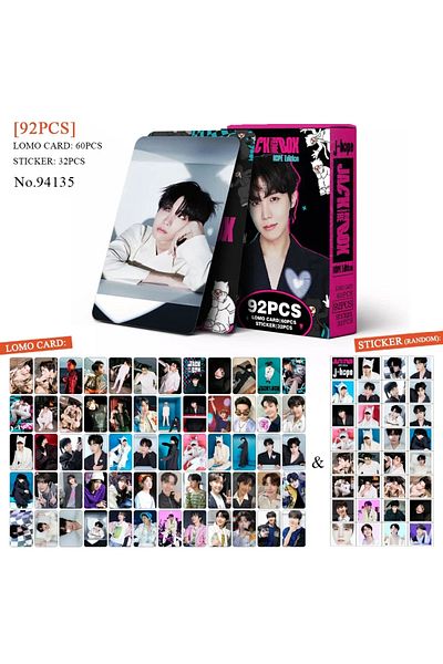 Miniso 94135 60+32Pcs/Set Kpop Idol Cards Jack in The Box Album Lomo Card HOPE Poster Photocards Collect Ca