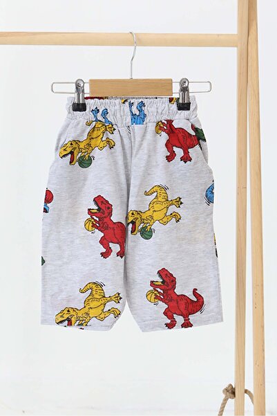 TOFİSA Момчешки шорти с сив принт - 27309