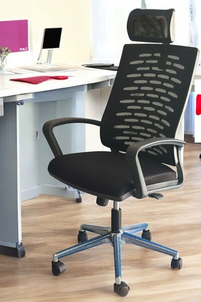 neonx | Petek Müdür Çalışma Koltuğu Başlıklı Ve Demir Ayaklı