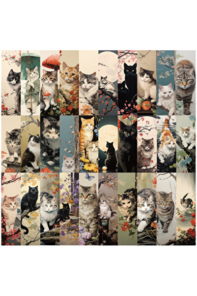 Choice 30 قطعة من علامات مرجعية على شكل قطة على الطراز الياباني، ديكور أوروبي...