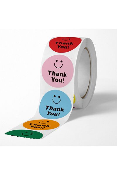 Choice 500pcs/Roll Preschool Teacher Reward Stickers - Round Smiley Face Emoji Motivational Seals for Cl...