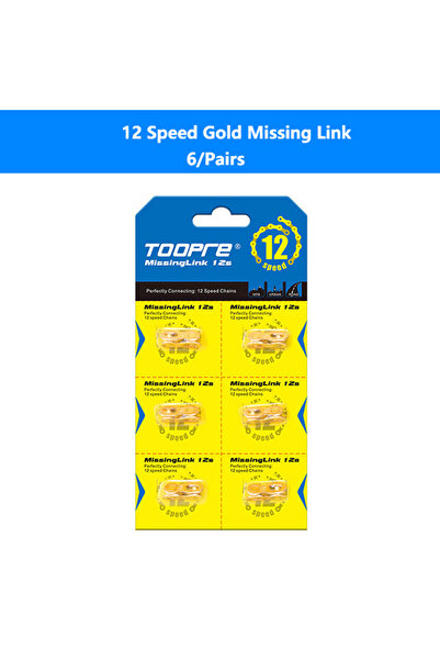 Choice 6 أزواج من سلسلة الدراجات الذهبية 12S، 6 أزواج من حلقات مفقودة لسلسلة ...