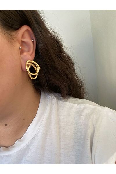 stainless steell Knot Steel Earring