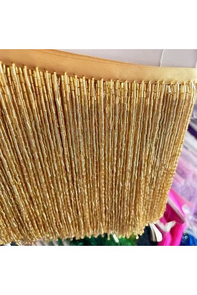 Choice 90CM Length Gold-B High Quality Handmade Bead Beads15CM Width.Tube Tassel Dress Accessories Lace Tr