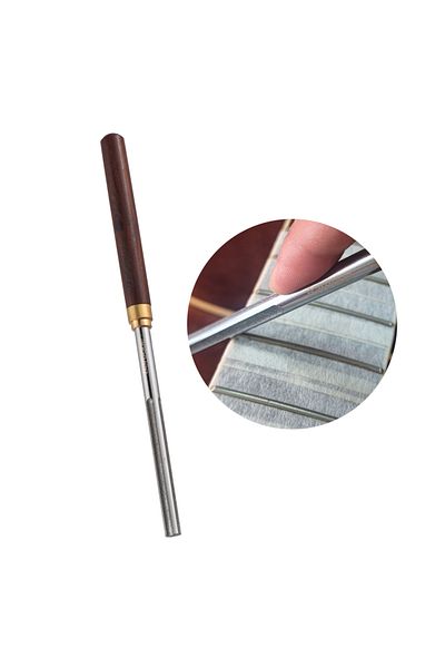 Choice Brown Baroque Guitar Fret Crowning File Fret Repairing Tools with 4 Size Edges Narrow/Medium/Wide No