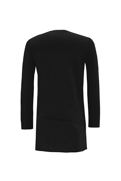 MISS DALIDA Black Hem Cupro Asymmetric Knitwear Tunic T25Y-6009
