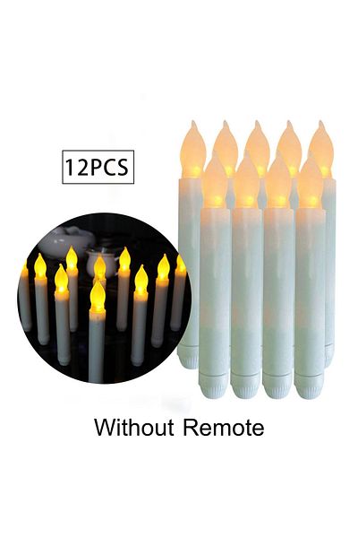 Choice Without Remote Flameless Candles 12 PCS Led Candles 6.9 Inch Battery Operated Candles Taper Candles