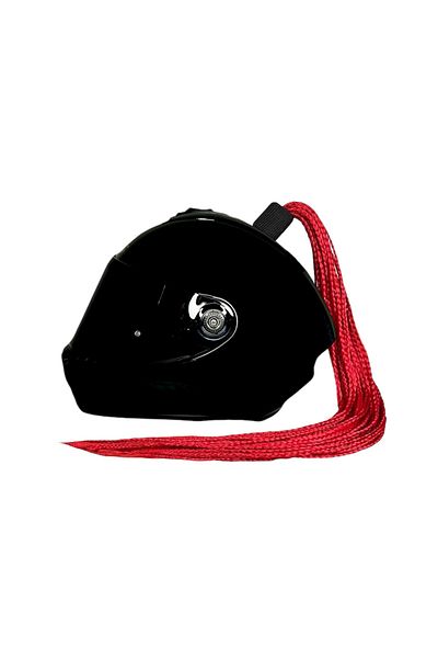 OEM Codite Impletite Stil Afro Pentru Casca Moto Rosu