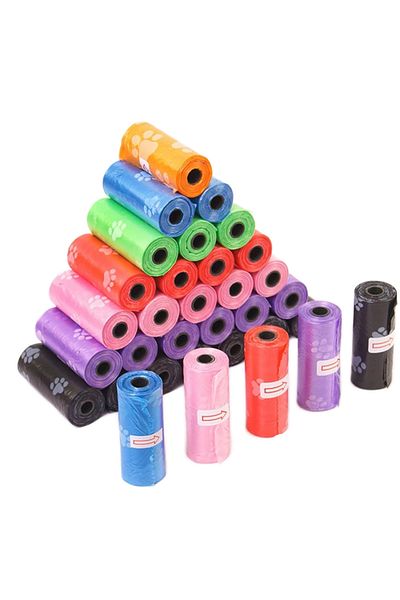 Ropet Set of 12 rolls x 15 pcs Dog Poop Bags, Multicolor