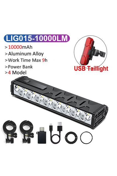 Choice LIG015-305 NEWBOLER Bicycle Light Front 10000mAh Bike Light 6000Lumen Waterproof USB Charging MTB Ro