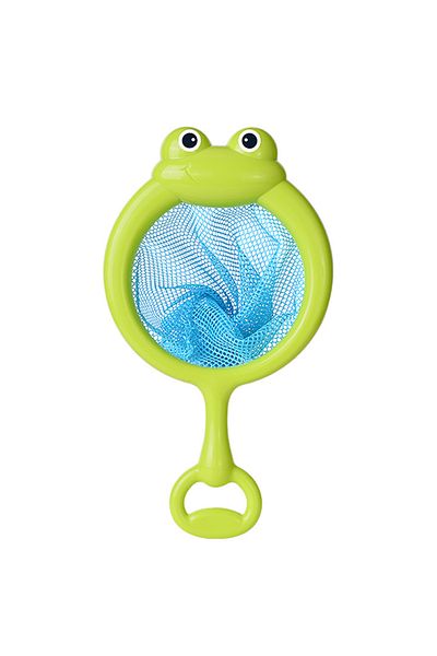 Choice Frog Fishing Net Baby Cute Animals Bath Toy LED Light Up Toys Swimming Water Soft Rubber Float Induc