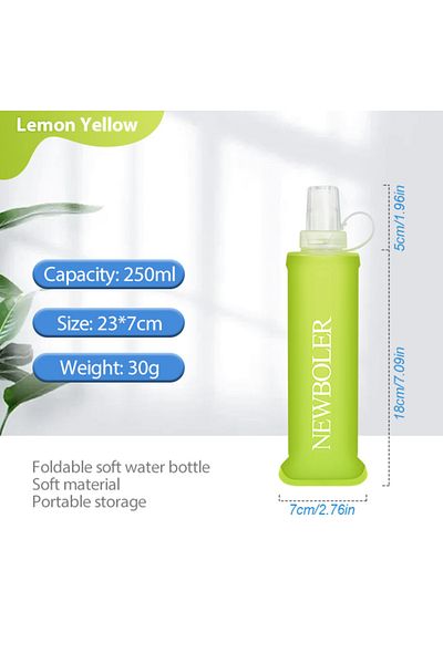 Choice 250ML-YEL NEWBOLER TPU Silicone Soft Water Bottle Outdoor Sport Running Bicycle Camping Climbing Sof