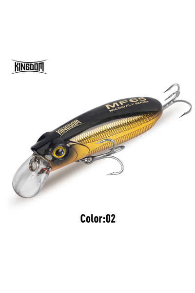 Kingdom طُعم سمكة صغيرة عائمة غاطسة 65 مم 12.2 جم 4517-02 طُعم سمكة صغيرة صلب...