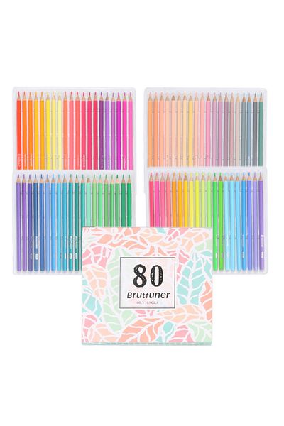 Choice 80 Colors Brutfuner 80 Color Bright Oil Color Pencils Professional Drawing Pencil Color Pencil Artis