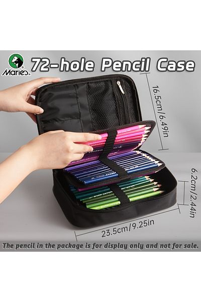 Choice 72 Holes 48/72/120 Holes Large Capacity Portable Pencil Case - Waterproof, Zippered Storage Bag,Idea