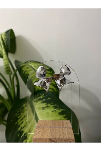 stainless steell Curved Steel Earrings