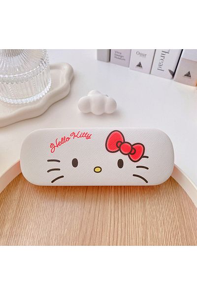 Miniso Hello Kitty Sanrio Hello Kitty Cinnamoroll Kuromi Melody Glasses Case Kawaii Cute Creative Portable