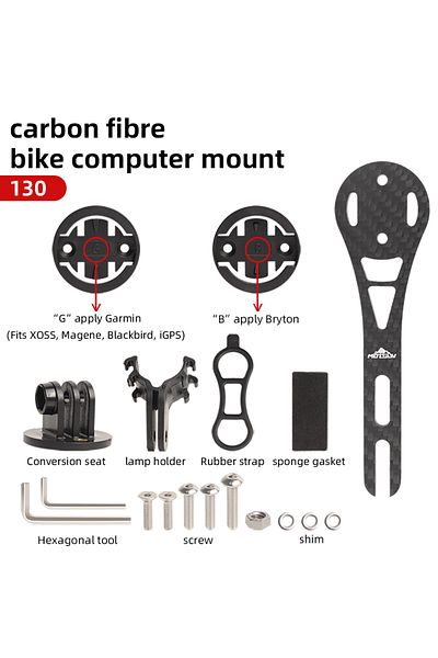 Choice 130mm MOTSUV carbon fiber Speedometer Holder Integrated Handlebar Mount For Wahoo/Bryton/Garmin Spee