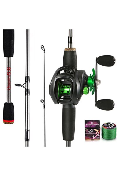 Choice3 1.7m and Left Hand Green Set Sougayilang Fishing Rod Combo 1.7m Carbo...