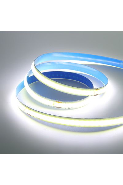 Choice 5m white AC 220V COB LED Strip Light 5M 10M 20M 50M Flexible COB LED Tape with Adhesive Tape 240LEDs