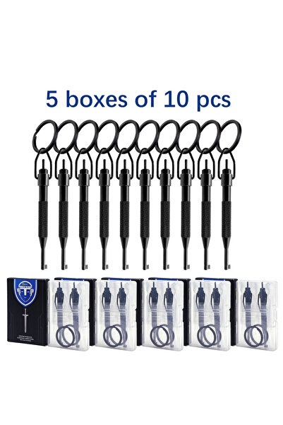 Choice AK-02B، 10 قطع (10/4/2 قطعة)، مفتاح دوار للأصفاد، مصنوع من فولاذ عالي الكربون وسبائك الألومنيوم، مع حلقة مفاتيح، مناسب لـ