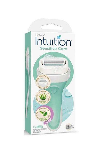 Schick Intuition Razor for Sensitive Skin Care with Blade Set Green 10g