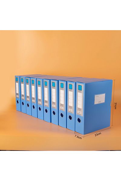 Choice 10- 7.5cm -sky blue 10 thickened A4 File box Office supplies 2/3.5/5.5/7.5CM plastic file box File b