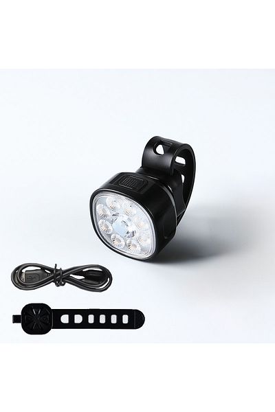 Choice Q9 WHITE Bike Light Set Powerful USB Rechargeable Bicycle Lamp Bright Front And Rear Lights MTB Road