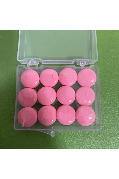 TRAJE DEN 12 Adet Yeniden Kullanılabilir Silikon Kulak Tıkacı Yüzme & Uyku İçin - Su Geçirmez, Yumuşak Uyum,