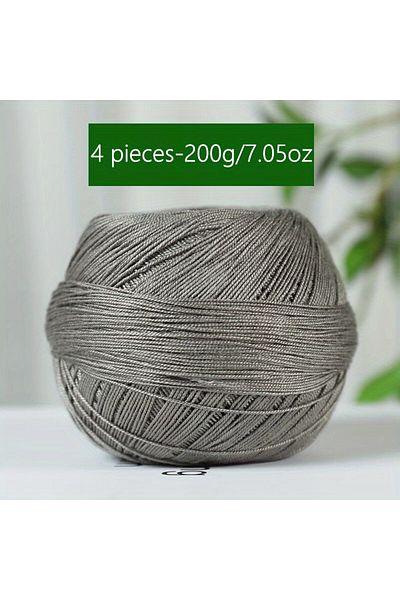 Choice 04 1PC Premium Mercerized Silk Lace Yarn Bundle-Soft, Durable, Vibrant Colors for DIY Knit & Crochet