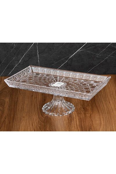 TOHFAT-AL MAIDAH Large Dior rectangular serving platter with base