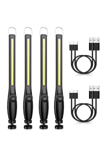 Choice 4PCS 1-10PCS COB LED Flashlight Magnetic Work Light USB Rechargeable Torch Portable Lantern Inspecti