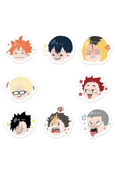 Choice 500PCS/Roll Anime Haikyuu!! Sealing Stickers Graffiti Stickers for Bicycle Hand Account Pencil Ca...