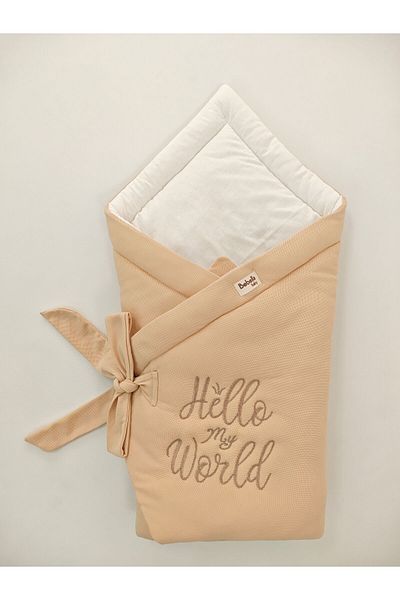 Bebella 100% Cotton Special Fabric Baby Swaddle Blanket – Hospital Release & Newborn with Embroidery Detail