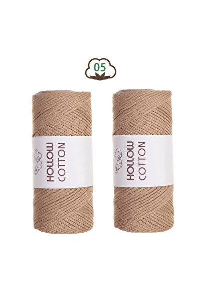 Choice 05Linen Color 300g Hollow Cotton Yarn for Handmade Crochet, DIY Materi...