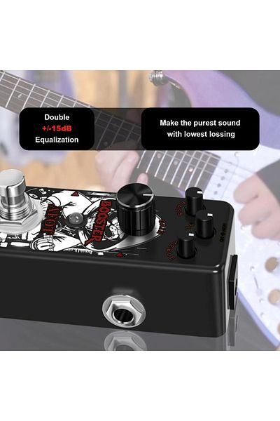 Choice AFOT NEW Mini Booster Guitar Effect Pedal True Gain Booster Clean Boost Pedal for Electric Guitar...