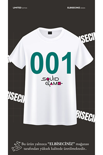 VİZYON İKRA تي شيرت/تي شيرت مطبوع عليه SQUID GAME NO:001 FRONTMAN للجنسين