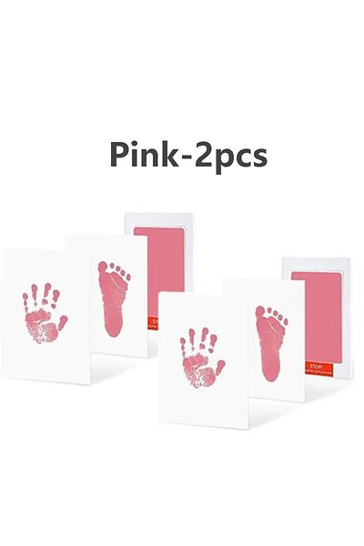 Choice C14-Pink 2pcs Environmental-friendly Baby Care Non-Toxic Baby Handprint Footprint Imprint Kit Baby S