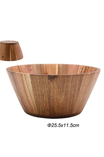 SepetçiBaba Akasya Yuvarlak Dekoratif Sunum Kasesi 25.5*11.5 - 09625