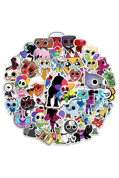 Choice 50PCS Dandy's World Graffiti Stickers - Skater Aesthetic, Music & Horror Game Art for Skateboard,...