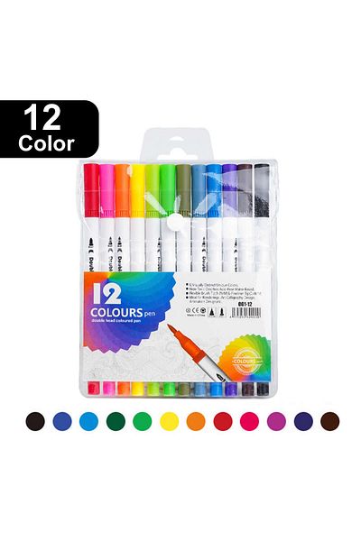 Choice White 12 Color 12/60/120 Colors Double Head Markers Tip Art Supplies Drawing Brush Pen Colors Set Fo
