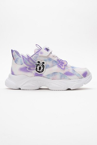 CCWAY AYAKKABI Pantofi sport pentru copii Anorak cu velcro 26-30 ALB LILA