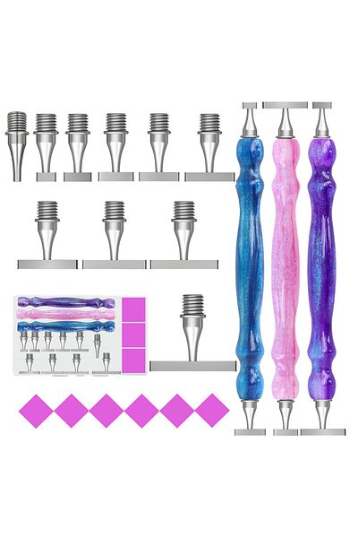Choice New A 3Pcs Set Premium Diamond Drawing Pen Accessory Multi-Place Threaded Thin Stainless Steel Nib,