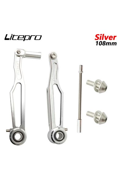 Choice Silver 108mm Litepro Folding Bike V Brake Short/Long Arm 82mm/108mm Clamp 412 CNC Ultra Light Bicyc