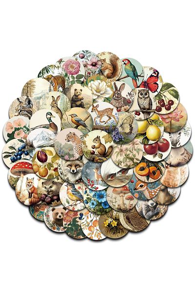 Choice 50PCS 50PCS Animal Forest Stickers Art Laptop Aesthetic Room Luggage Aesthetic Scrapbooking Phone Sk
