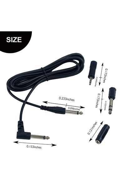 Choice Guitar Audio Cable 3m Connecting Cable 6.35 3.5mm Plugs Stereo Audio Noise Reduction Audio Cable ...