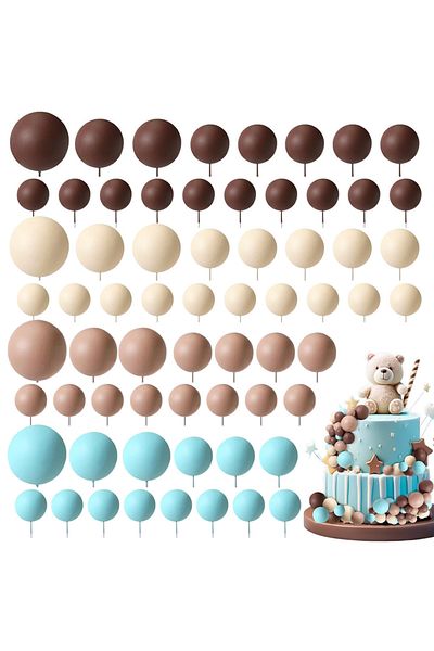 Choice blue 72Pcs Mini Foam Balloons Balls Cake Topper for Christmas Birthday Party Baby Shower Wedding Ann