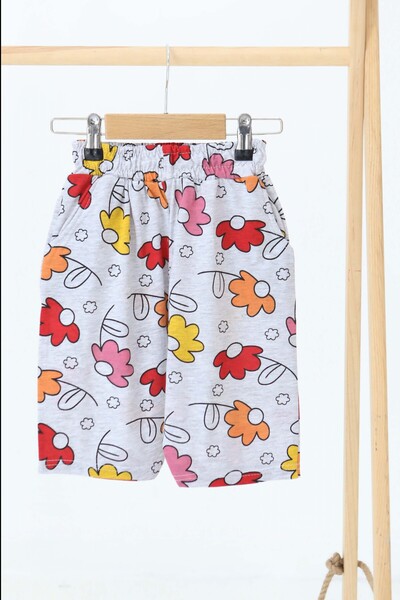 TOFİSA Момичешки шорти с сив принт - 27320