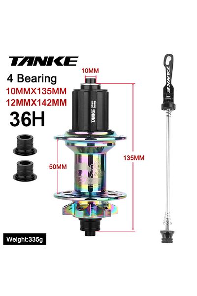 Choice Colorf HG Rear TA-QR TANKE-MTB Hub,36 Holes 6 claw 108 Clicks NBK,Sealed Bearing,Mountain Bike Alumi